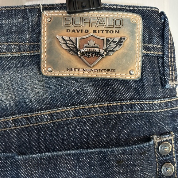 Buffalo David Bitton Blue Relaxed Jeans 34X32. 99% Cotton Men’s - Picture 7 of 15